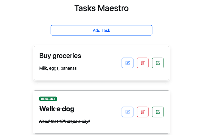 ToDo web app built with React, Bootstrap, Django, and PostgreSQL, deployed on Netlify and Railway